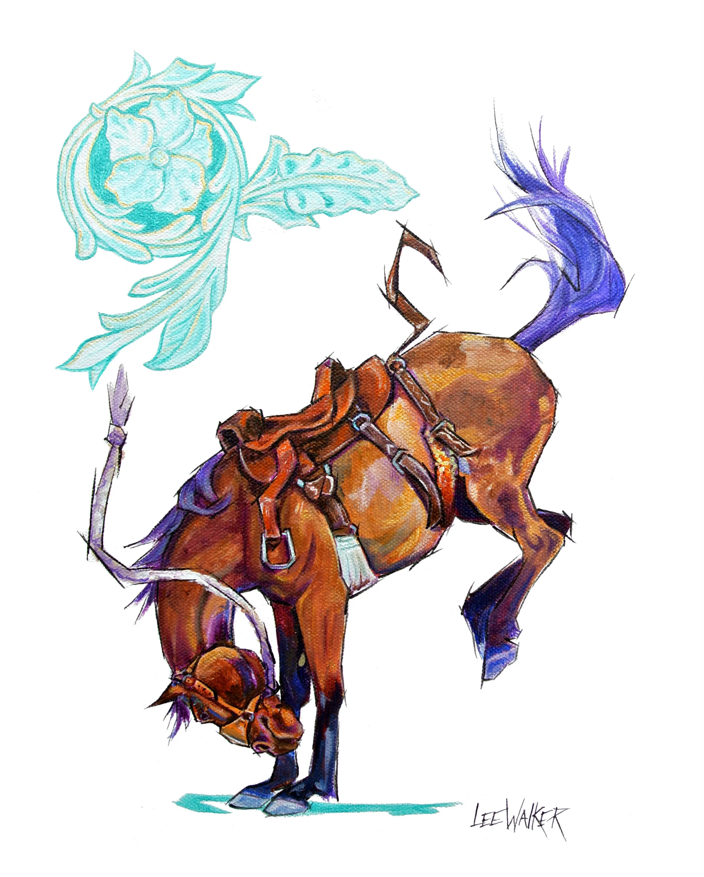 “Flower Bronc” 11x14”