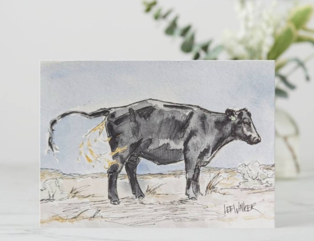 Piss'n in the wind- 5x7in print