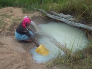  The current clean water source in Njebe, Zambia.&nbsp; 