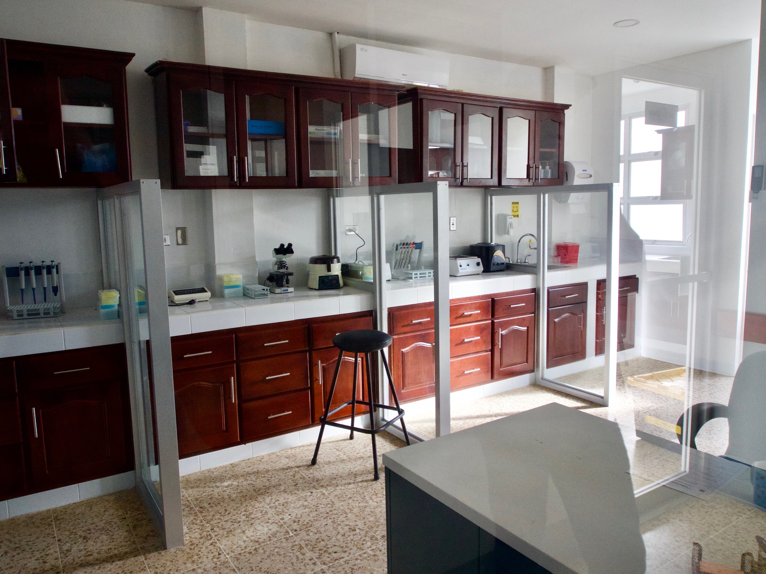 Lab space in the new Jinotega clinic, which opened to patients on February 1