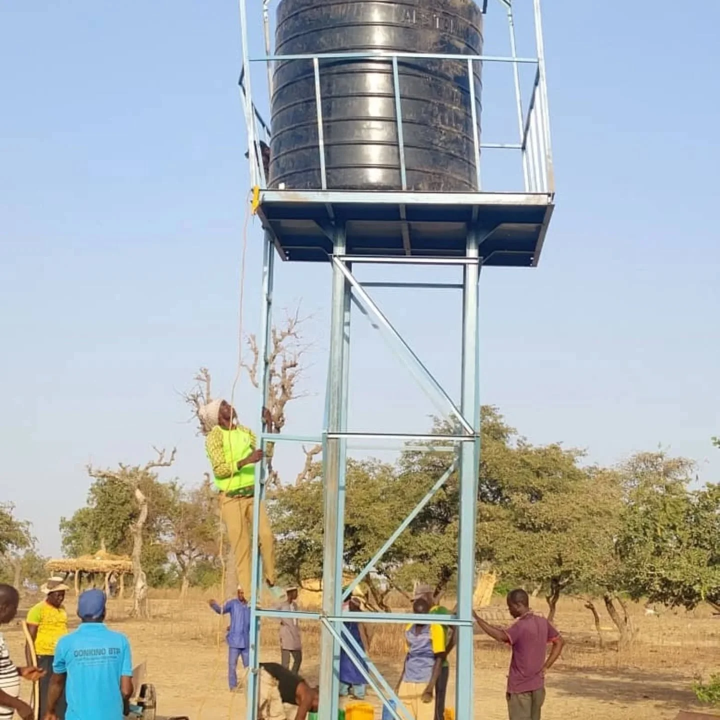 Clean water for the people of Burkina Faso!

Our partners at Invite Joy sent us these pictures of a new water tower project that was just completed in the village of Kaibo in Burkina Faso. 

The solar panels on top of the tank (they get plenty of sun