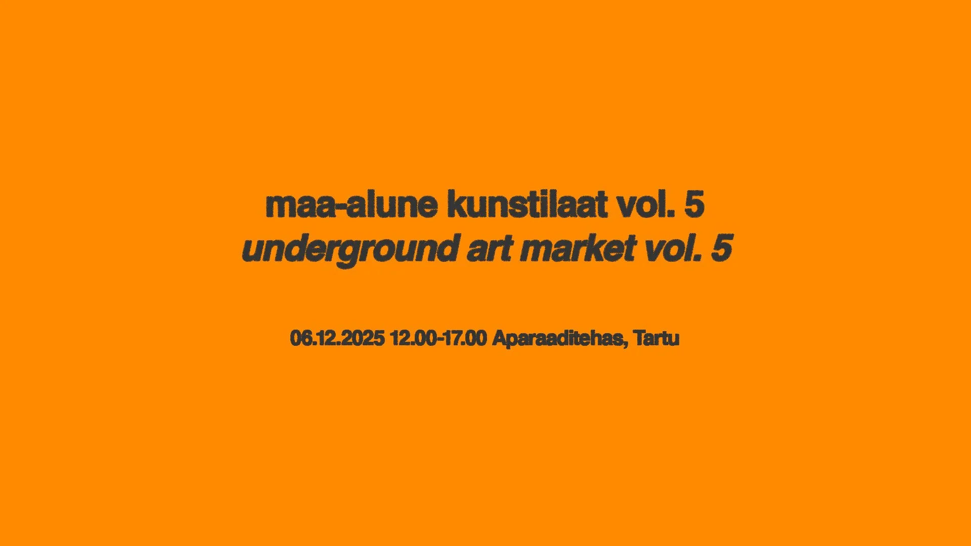 Maa-alune kunstilaat vol. 5