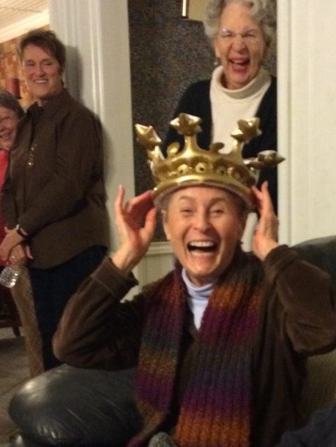 Arlene Liebs is the queen of the night for knitting the most scarves