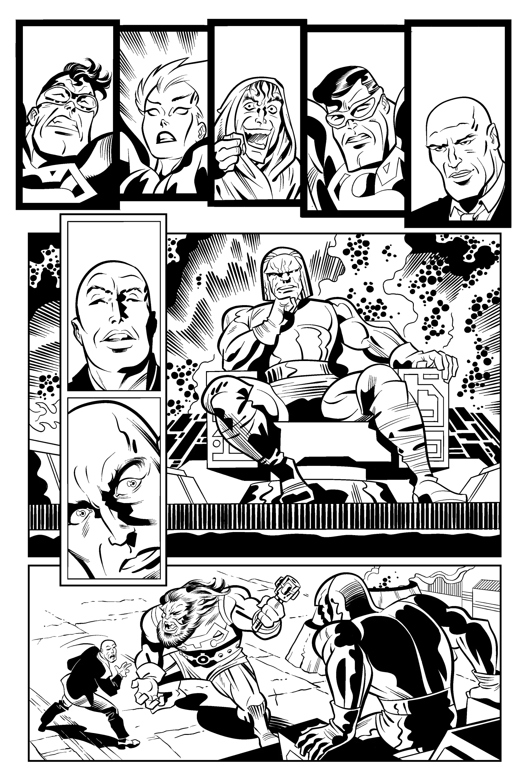 Superman Adventures - inking over Aluir Amancio