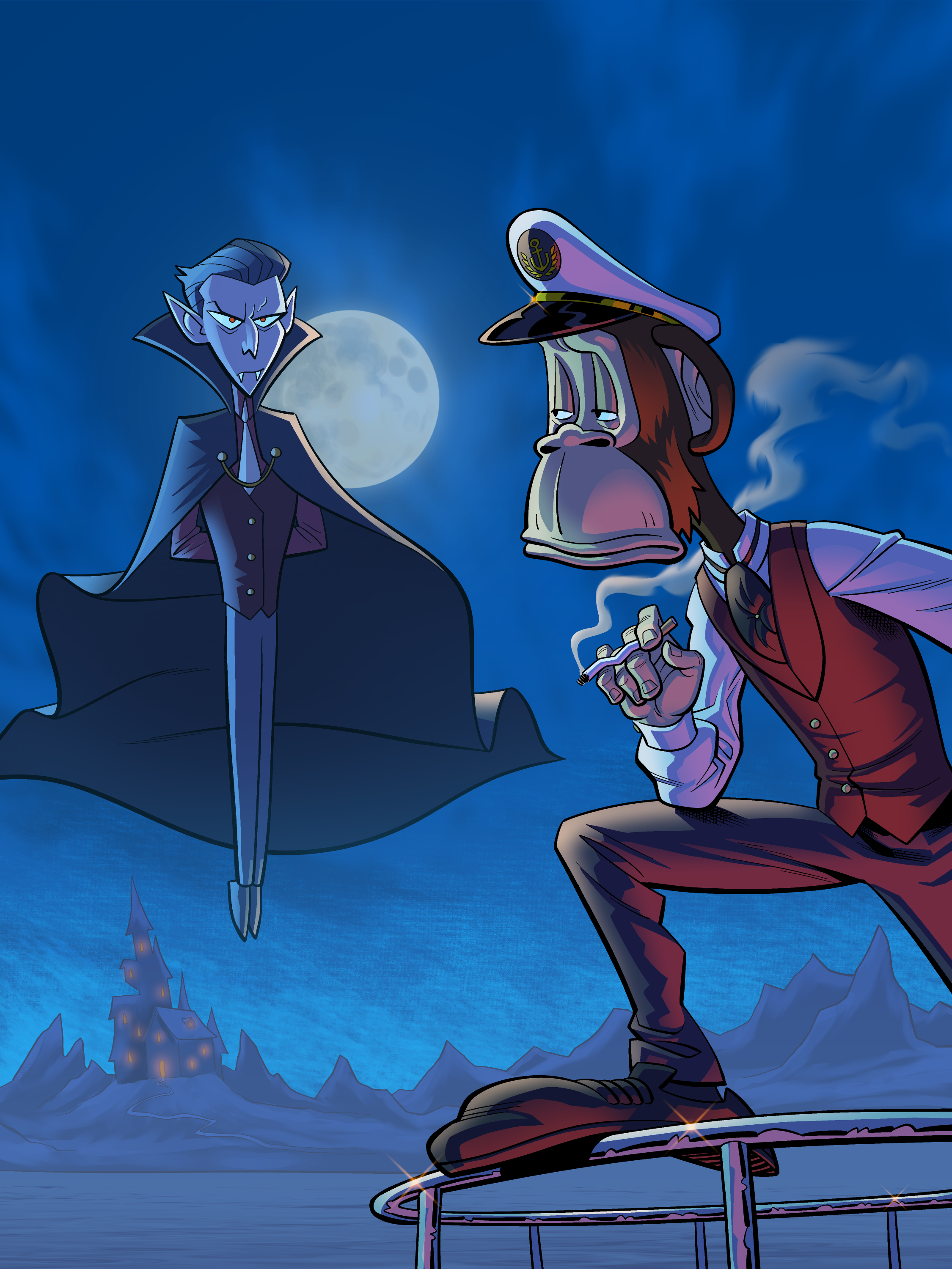 Monster Rehab vs. Apes, a promo image