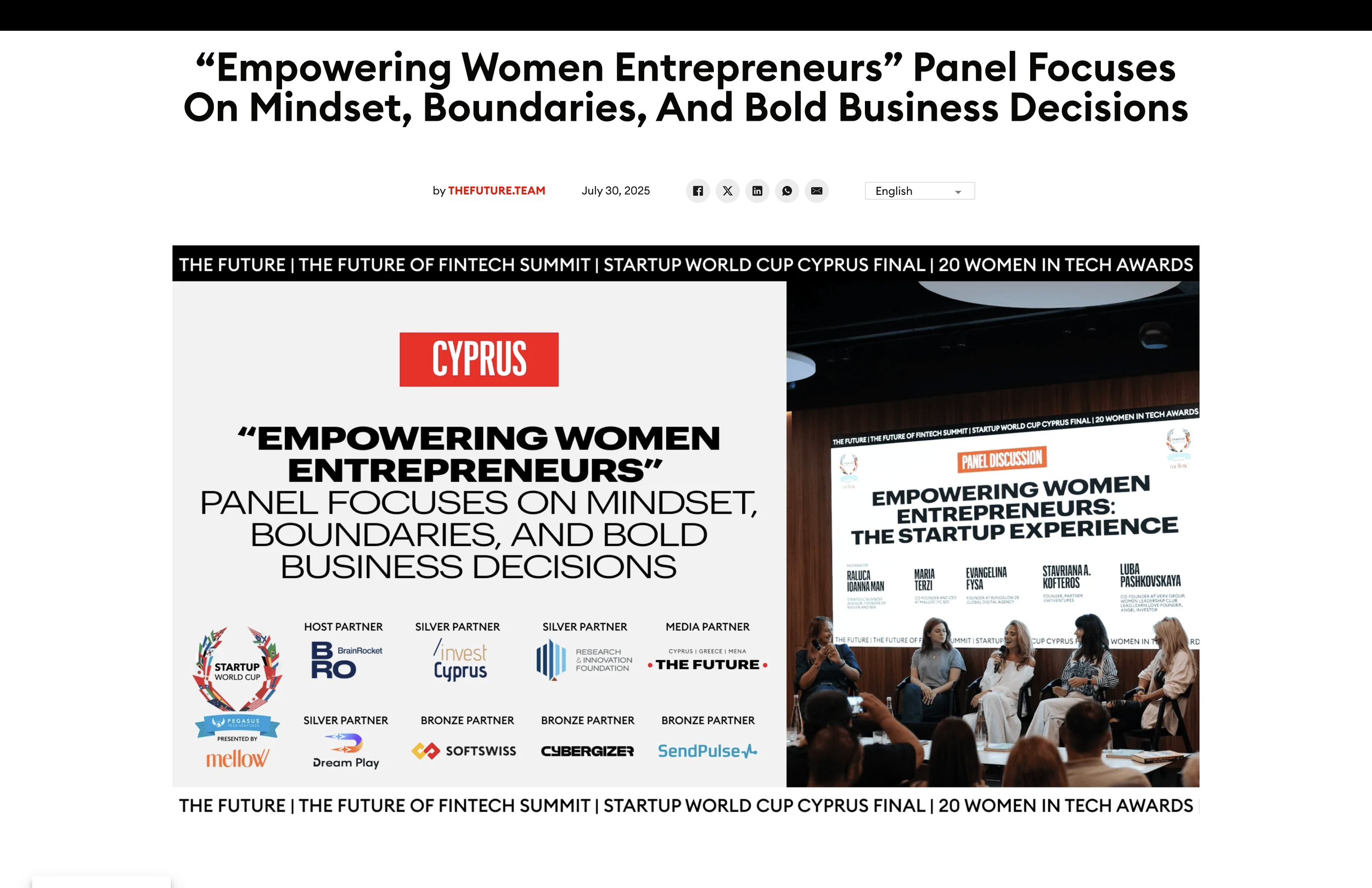 “Empowering Women Entrepreneurs” Panel Focuses On Mindset, Boundaries, And Bold Business Decisions   Future Media, July 2025
