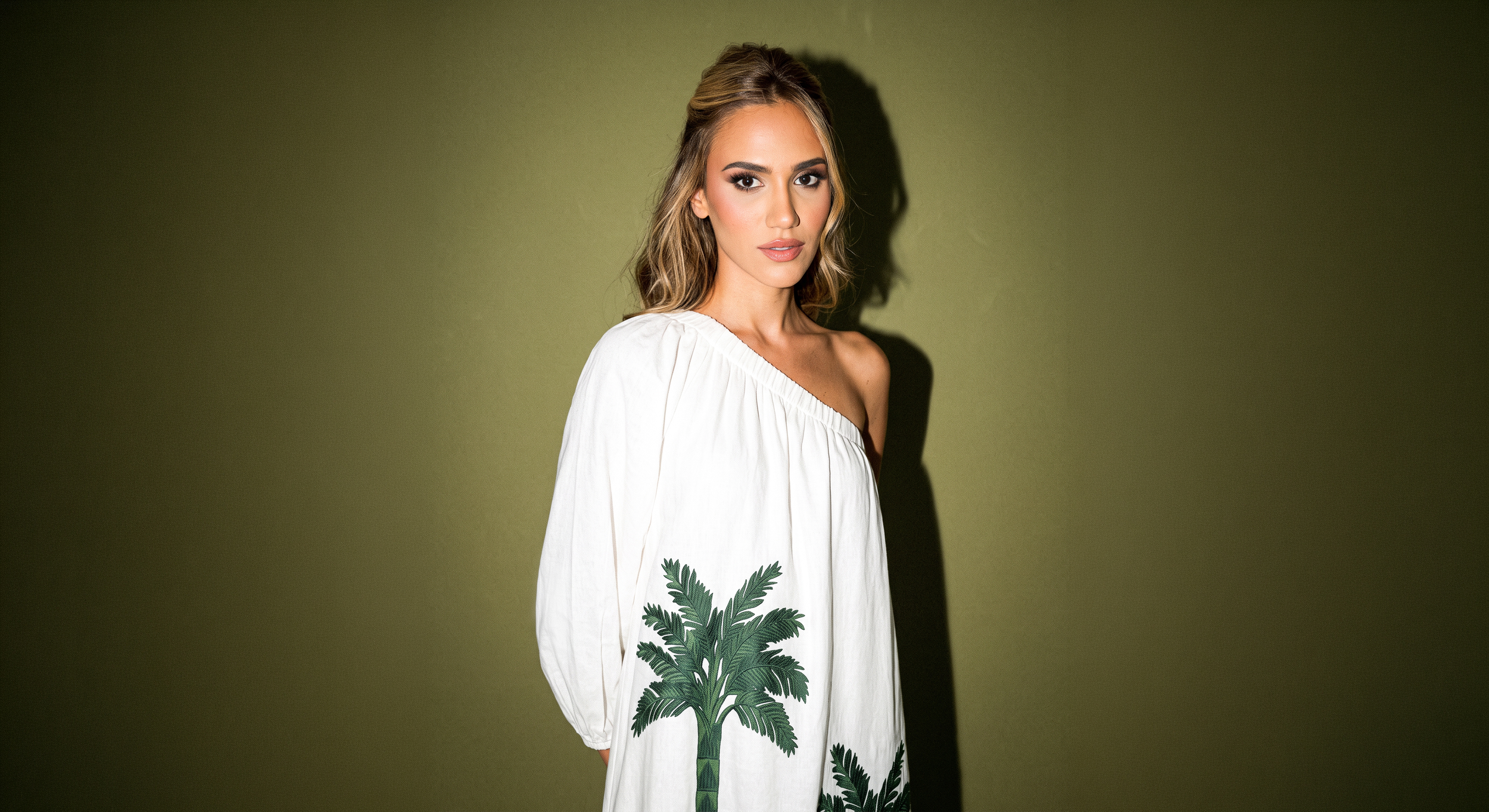 Evangelina Fysa wearing the Dorothee dress by Tallulah Resortwear.