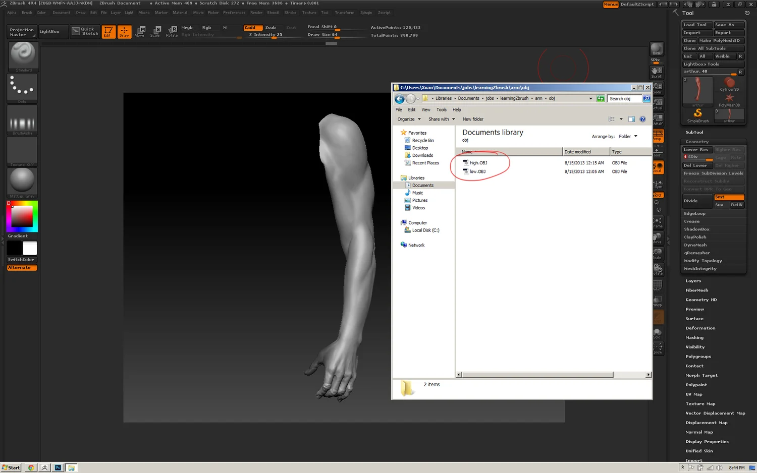 Projecting details in Zbrush — xuan prada
