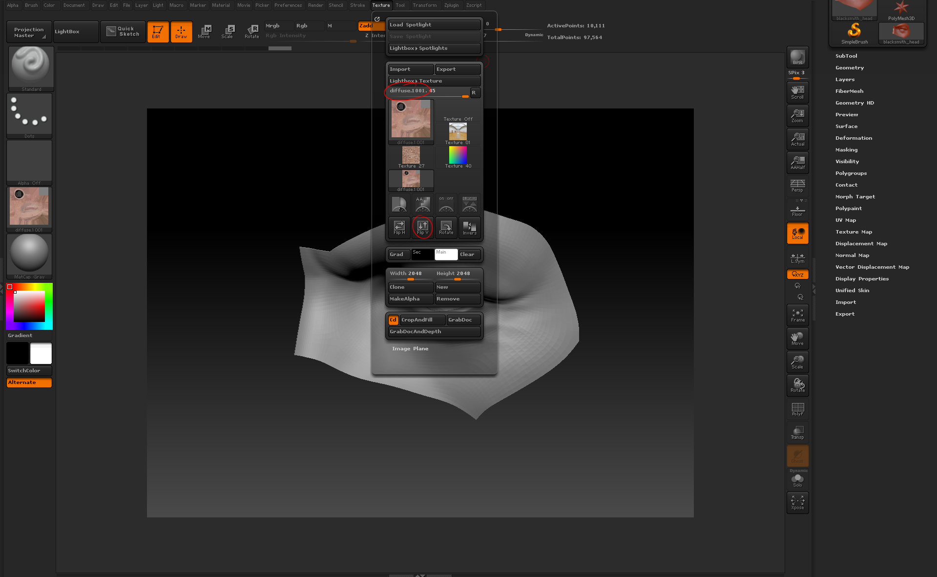importing zbrush mod in vue 2016