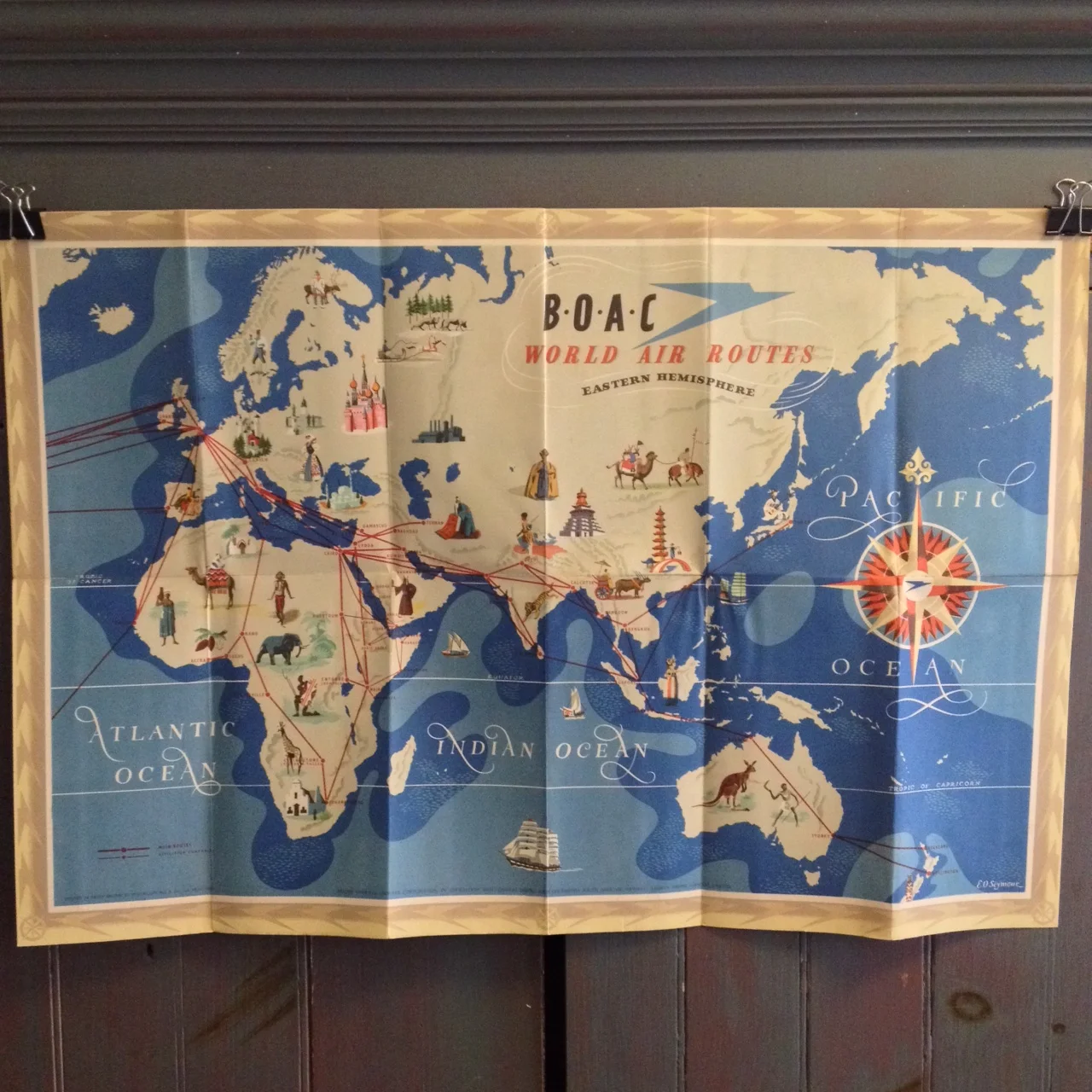 BOAC Route Map (Double-Sided)