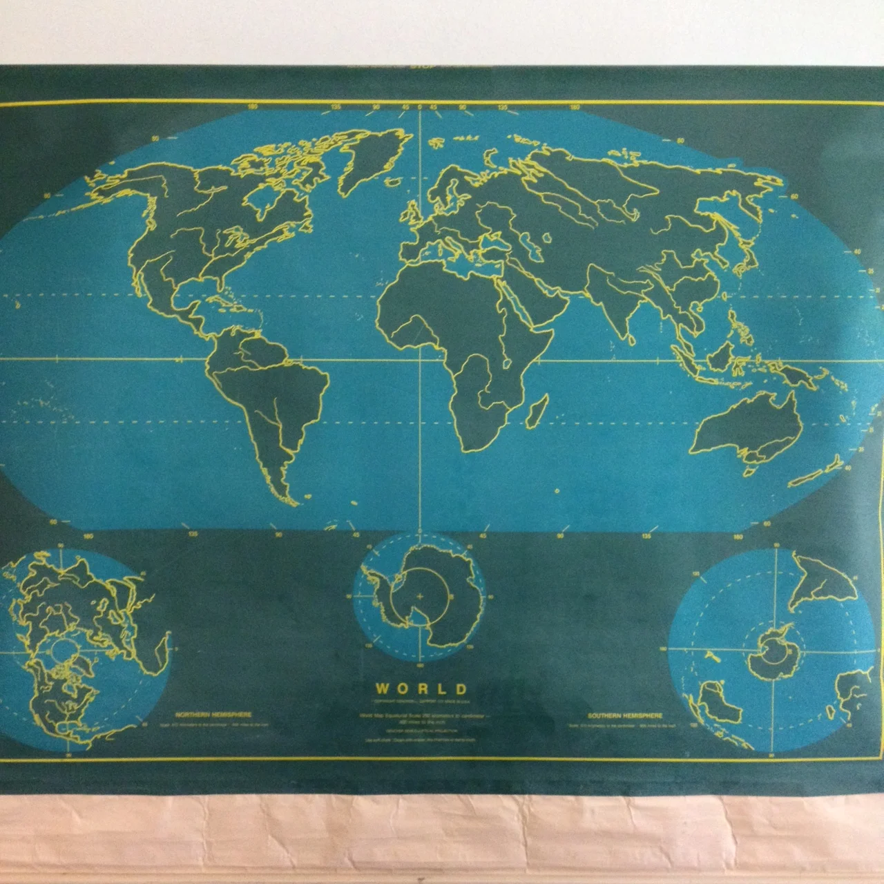 Reversible Slated Map of the World/USA