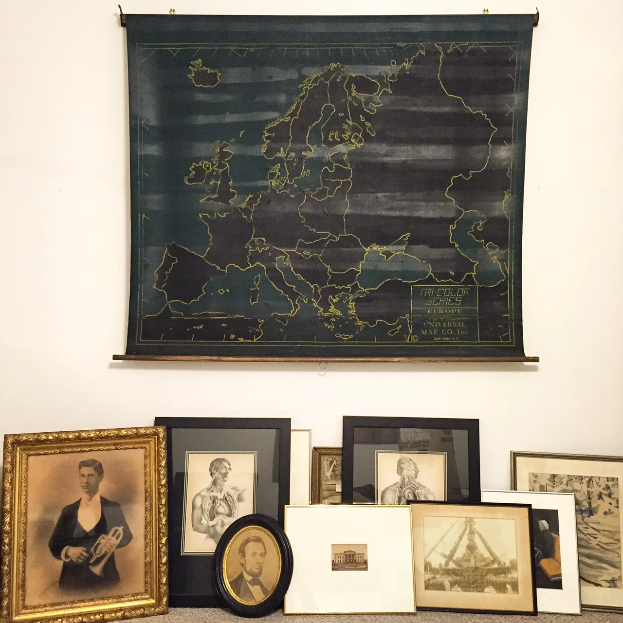 Pre-WW2 Chalkboard Map of Europe