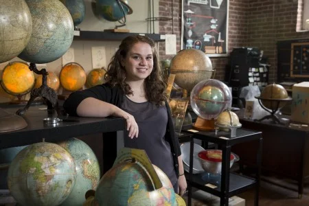 Thinking Global: Katie Snyder ’15 Helps With Antique Globe Archiving and Research