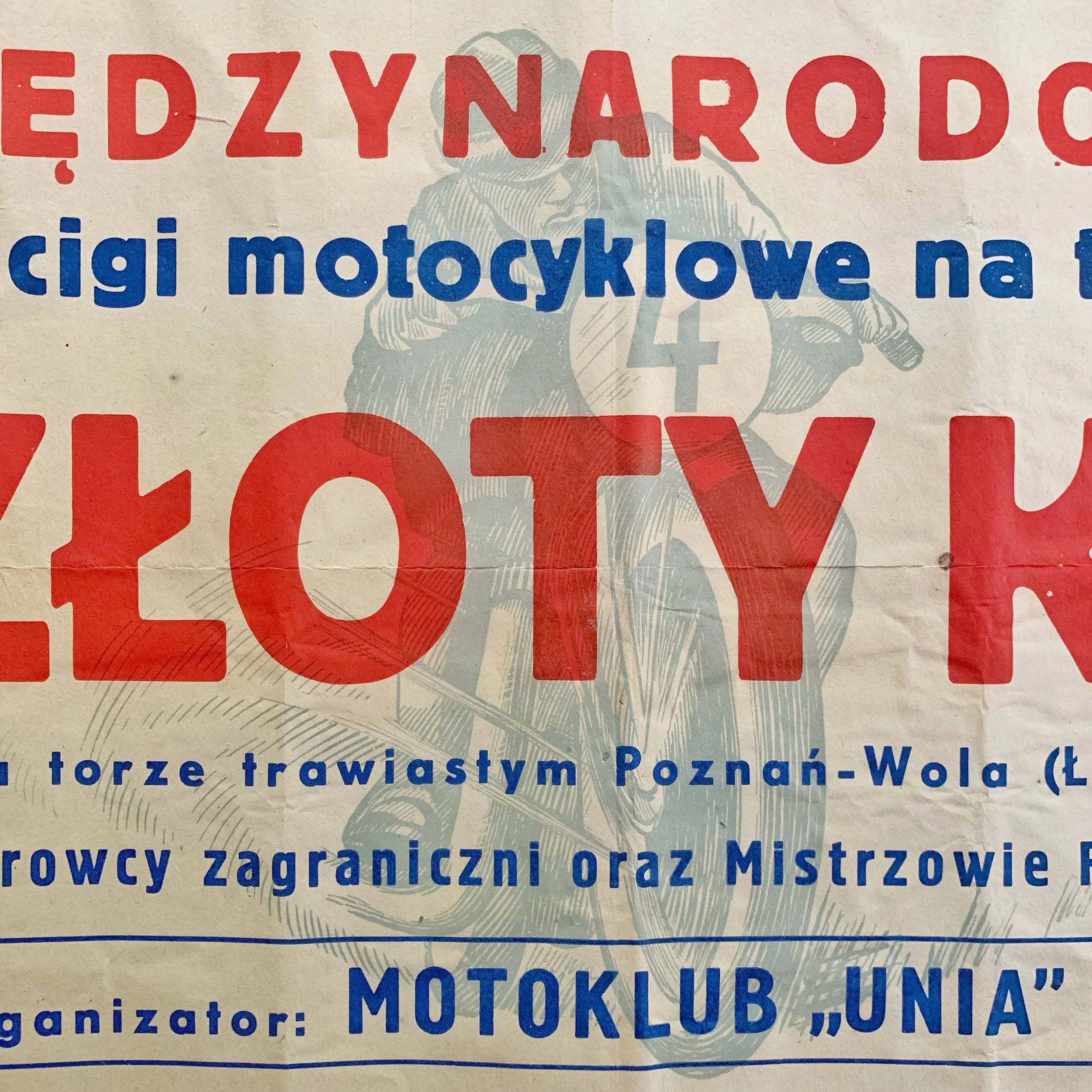 1958 Polish Motorcycle Racing Poster