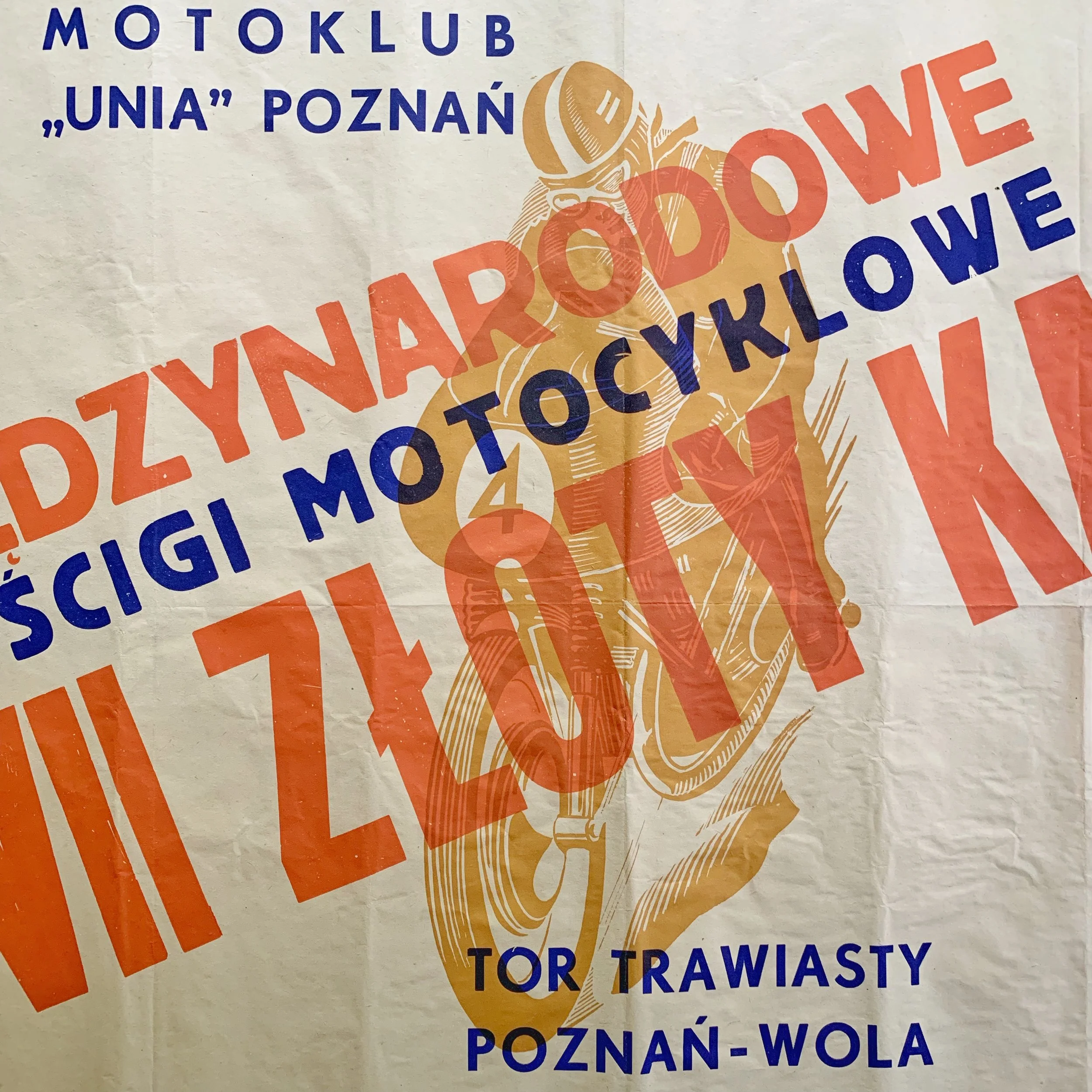1959 Motorcycle Racing Poster from Poland