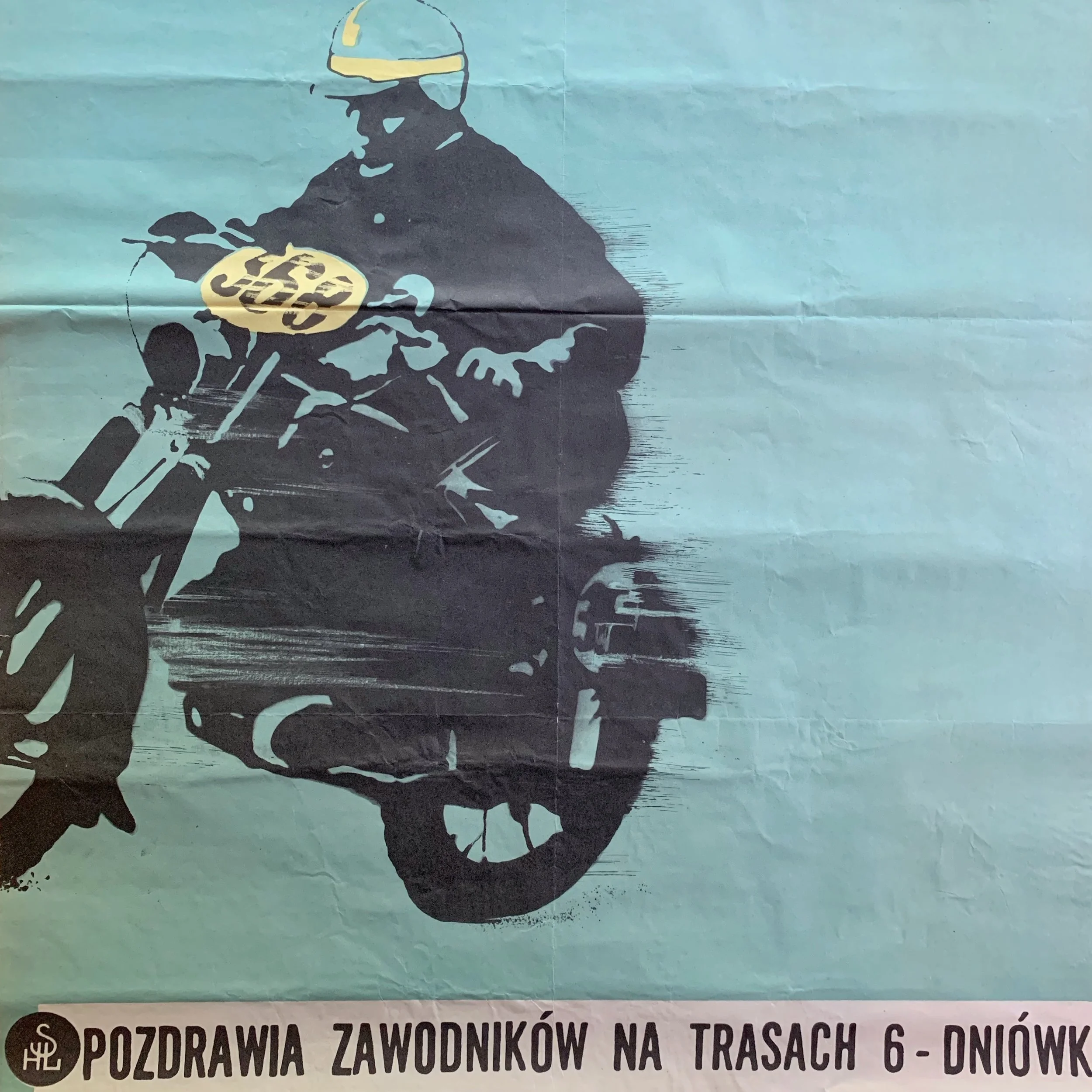 Original 1967 Polish Motorcycle Racing Poster