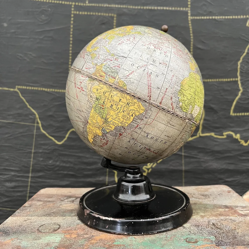 Cram's Silver Oceans Globe C. 1936-37; Rare 7
