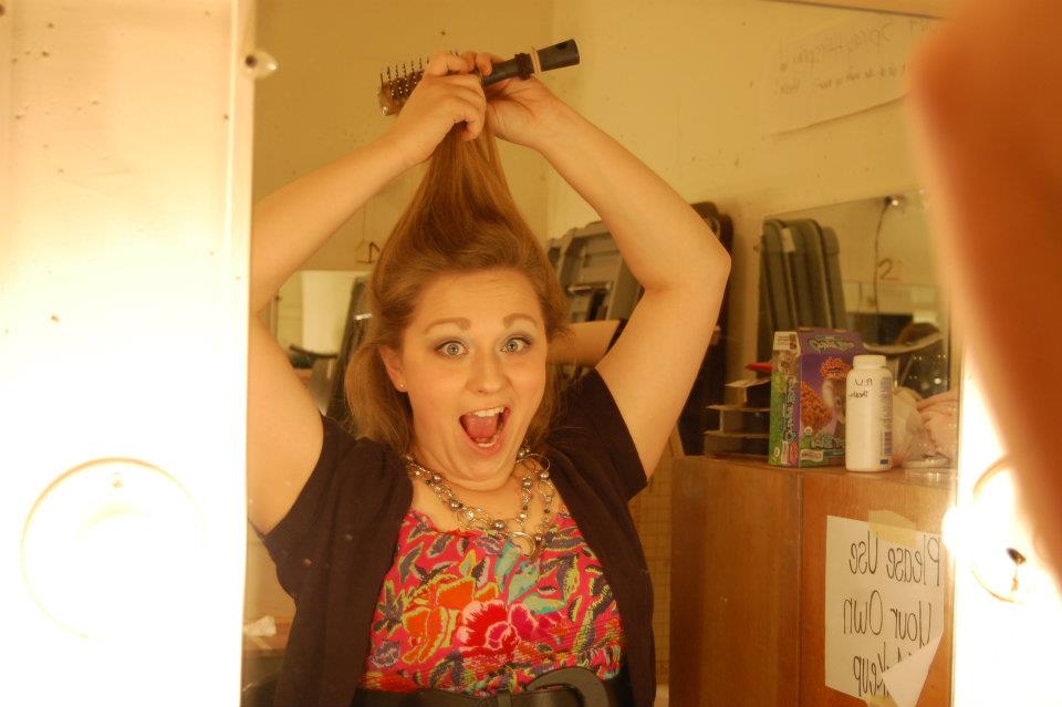 Backstage hair prep for "Real Housewives" Falstaff scene, November 2011 