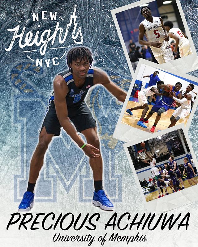 Congratulations to Precious Achiuwa on his commitment to the University of Memphis @memphis_mbb. #collegebound