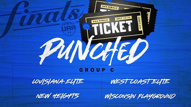 17U ticket: PUNCHED✔️ Saturday @UAassociation schedule:
Court 7 - 2:15PM vs Louisiana Elite
Court 4 - 8:30PM vs West Coast Elite #NewHeightsNYC