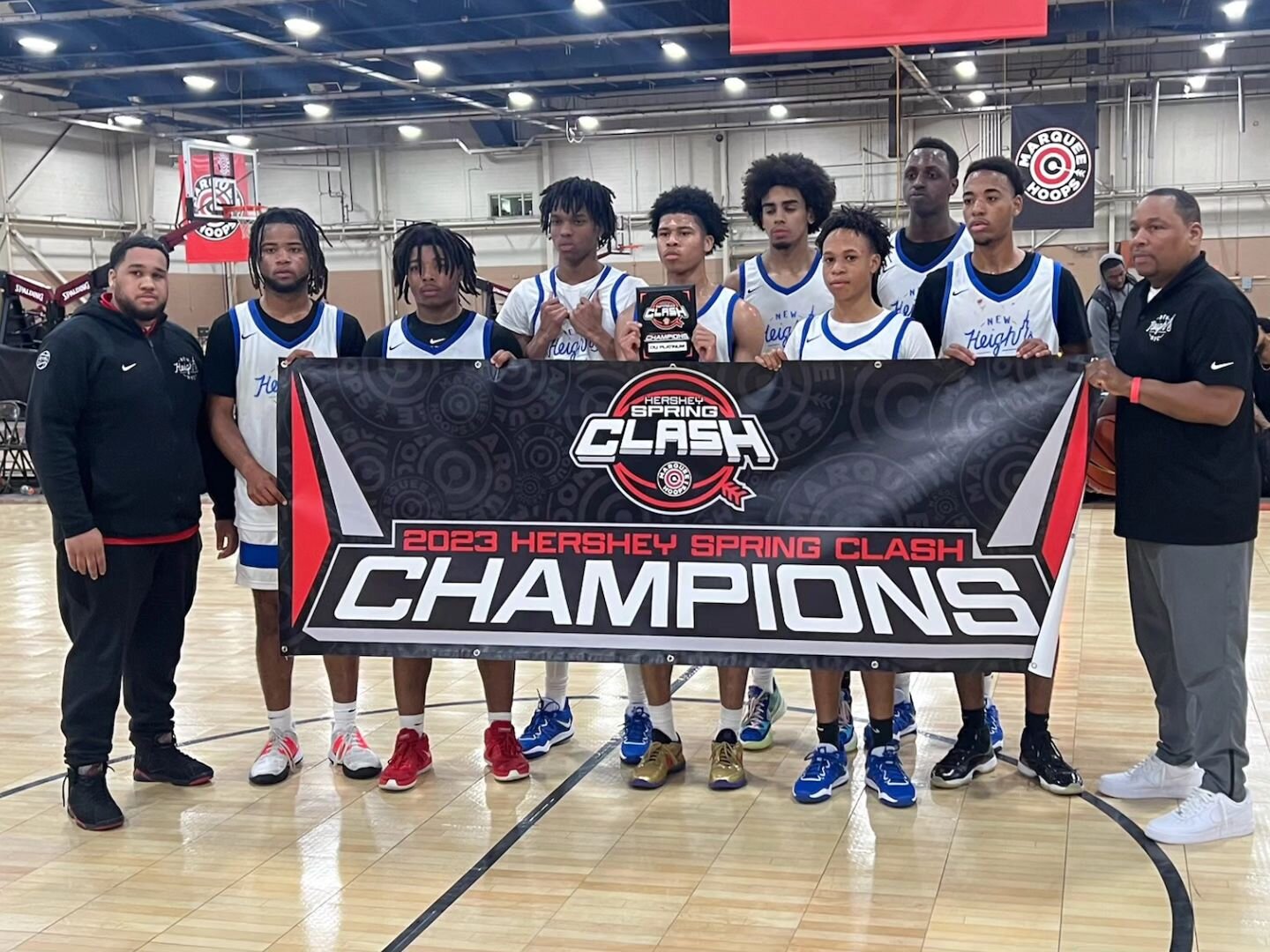 Our boys are making their moms proud this Mother's Day weekend!

Congrats to our 17U boys for taking home the chip at @marqueehoops this weekend 🙌🏽

We're proud of you boys!

#NEWHEIGHTSNYC🔵🔴⚪