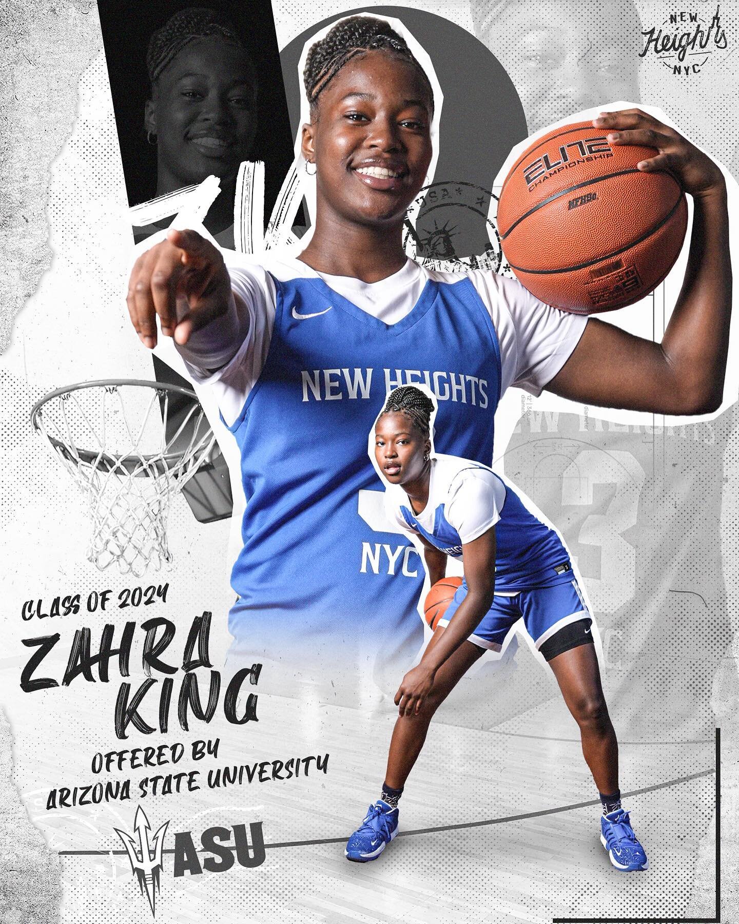 Shoutout to ZK from BK for picking up an offer from @sundevilwbb (Arizona State) - you can catch her this weekend in Dallas as she hits the road again to represent 🗽- Let&rsquo;s go Z! 

#NEWHEIGHTSNYC🔴⚪️🔵