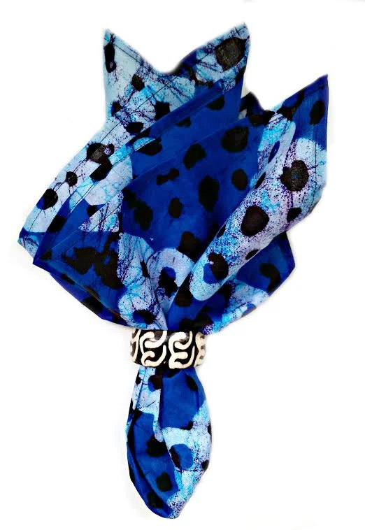 Blue Batik Wax Print Napkins - $41.00 - Click to Shop