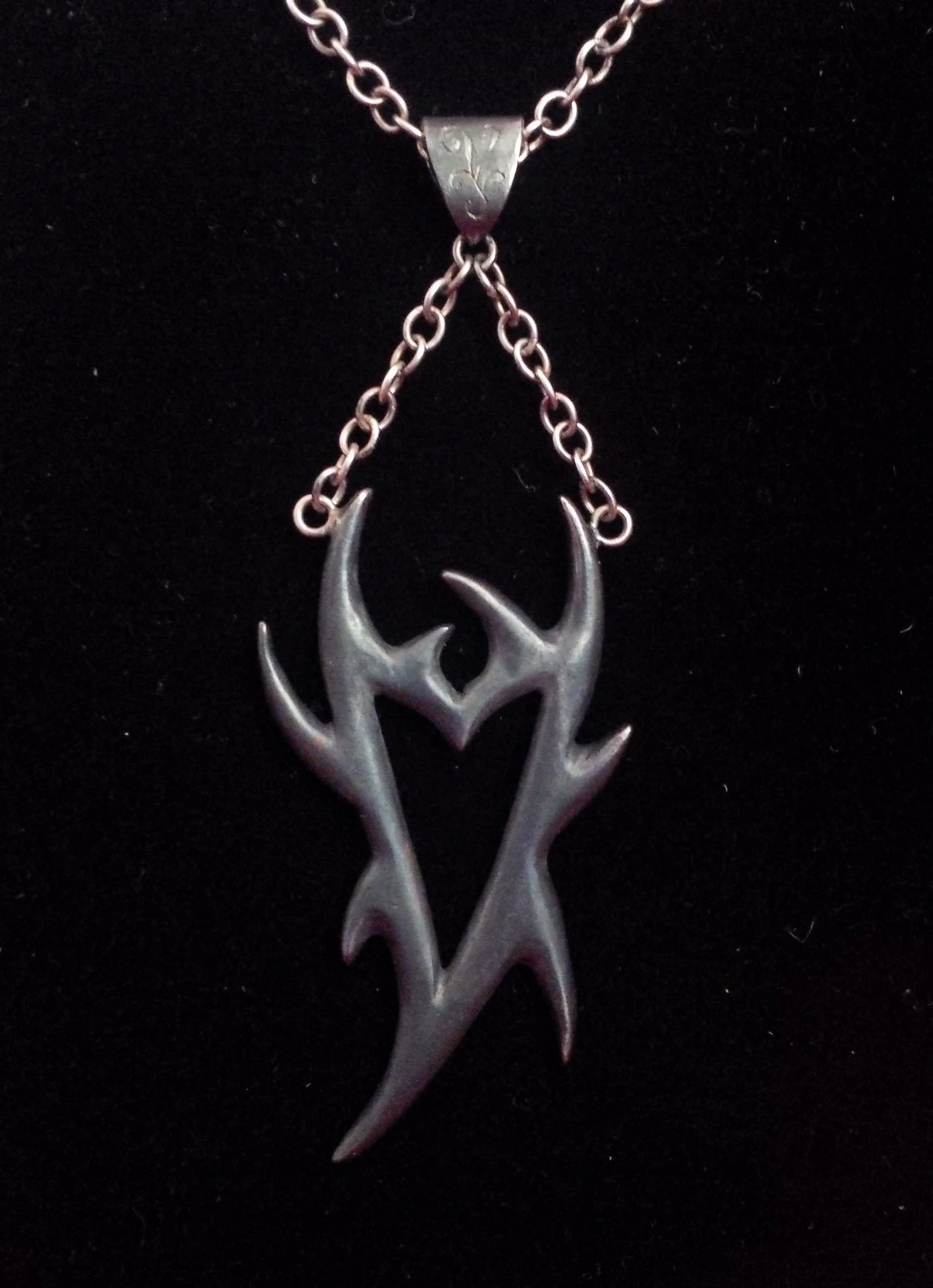 Oxidised spiky pendant -SOLD