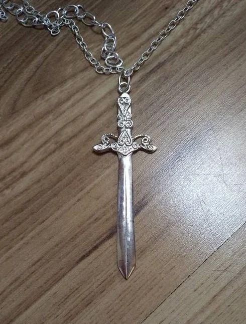 Silver sword pendant