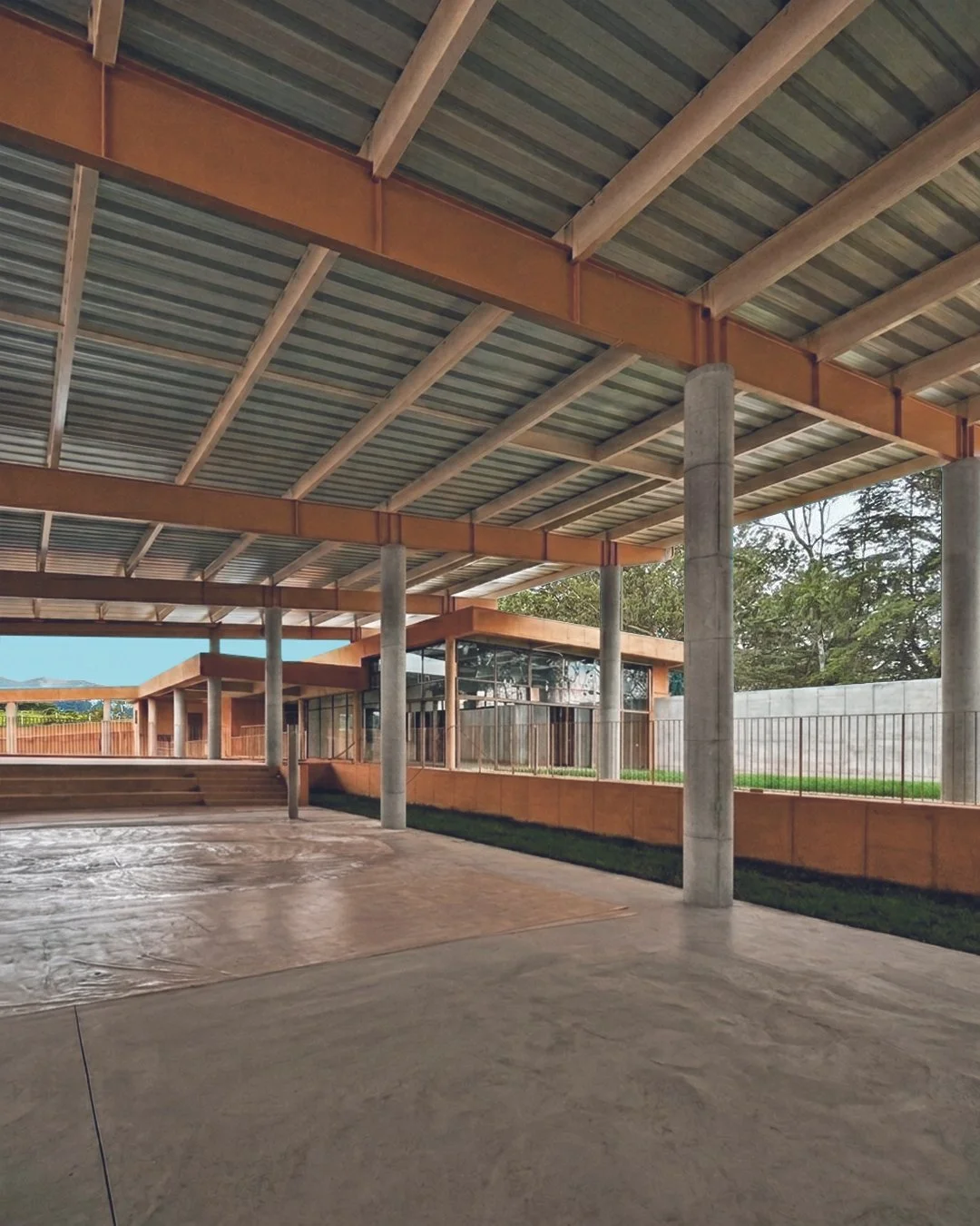 Proceso de Obra. Vista del Nursery del Nuevo Colegio Americano de Quito – Campus Puembo. Endara Arquitectos