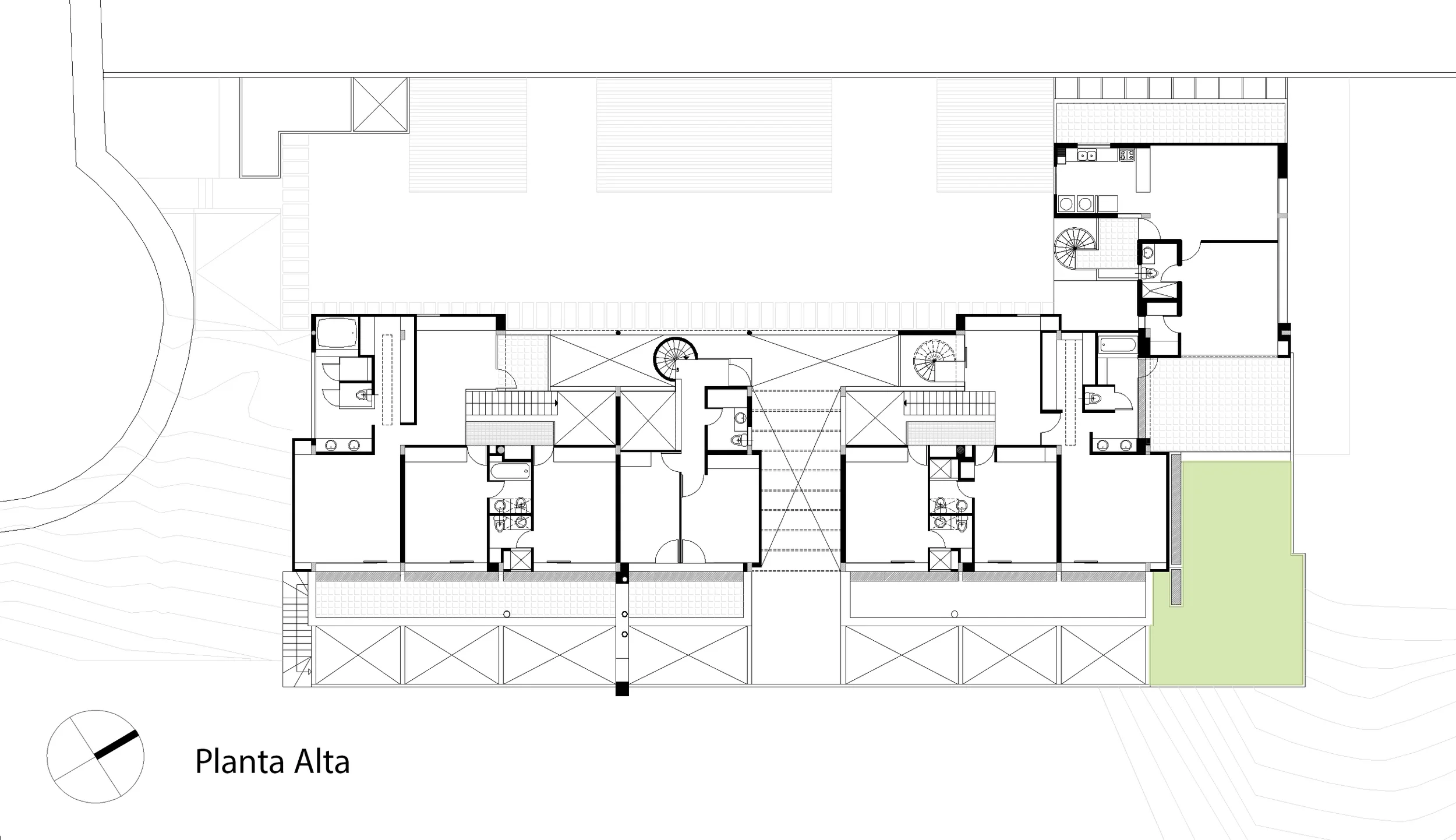 PLANTA ALTA, ÁREAS PRIVADAS