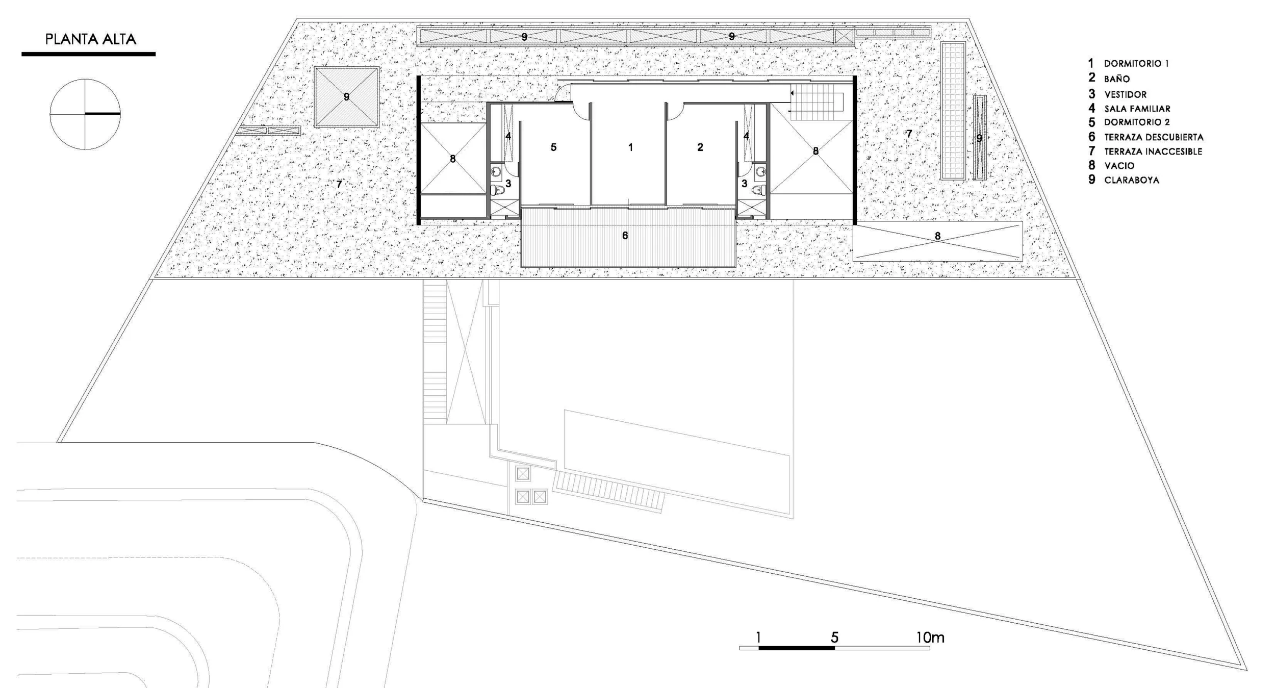 PLANTA ALTA, DORMITORIOS Y TERRAZA
