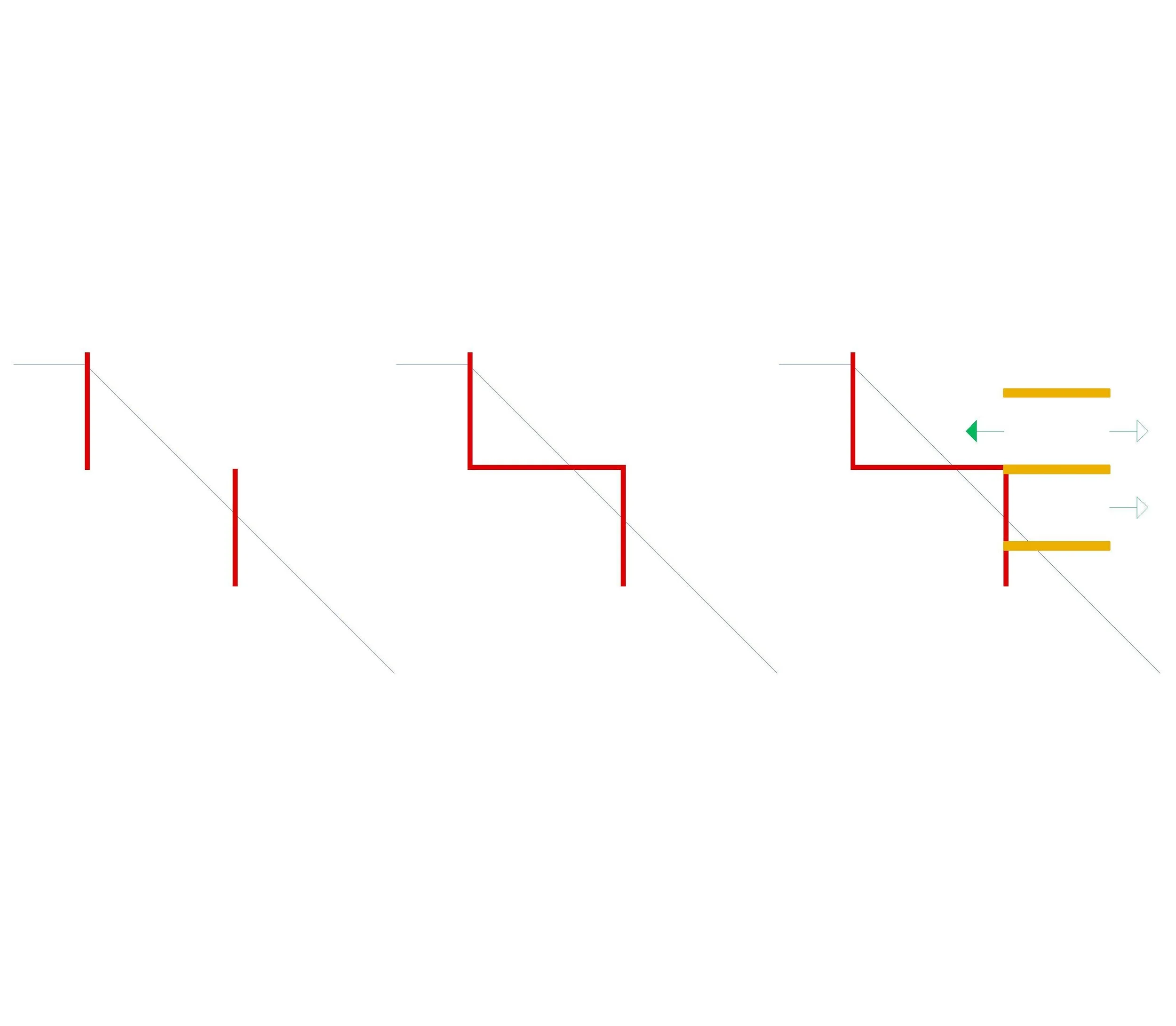 Diagrama Conceptual en corte del proyecto "Pillagua Barranco" , diseñado por Endara Arquitectos en Cumbaya