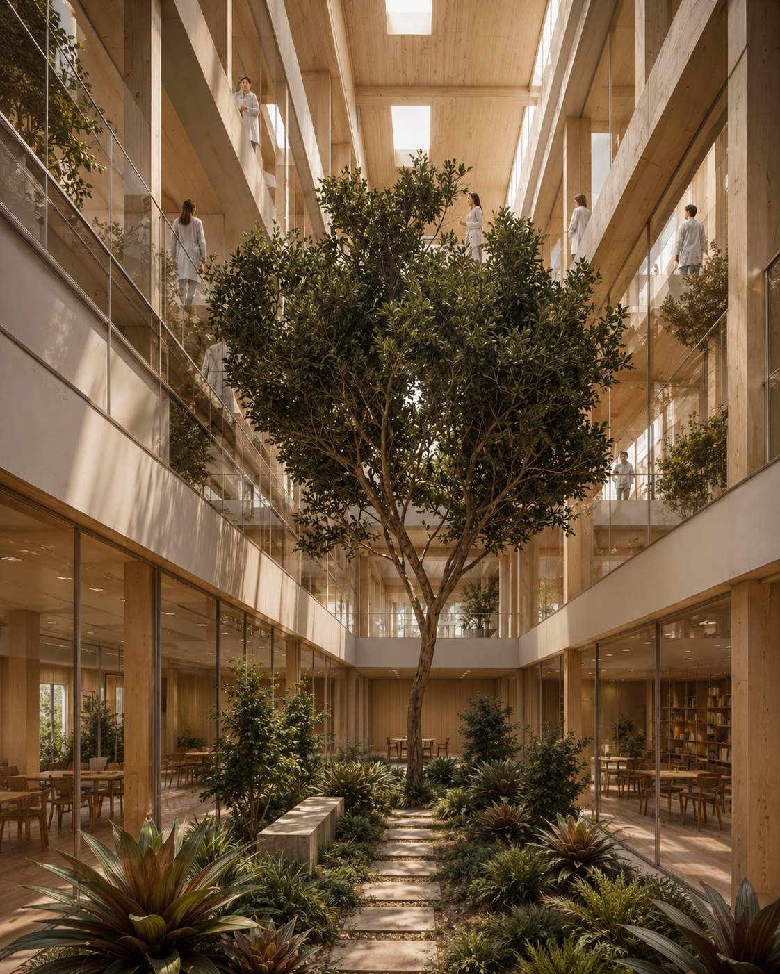 Vista del Patio de la Memoria  de la propuesta de Endara Arquitectos para el Concurso Internacional de Anteproyectos del Museo Nacional del Ecuador, proyecto finalista entre los 17 equipos seleccionados.