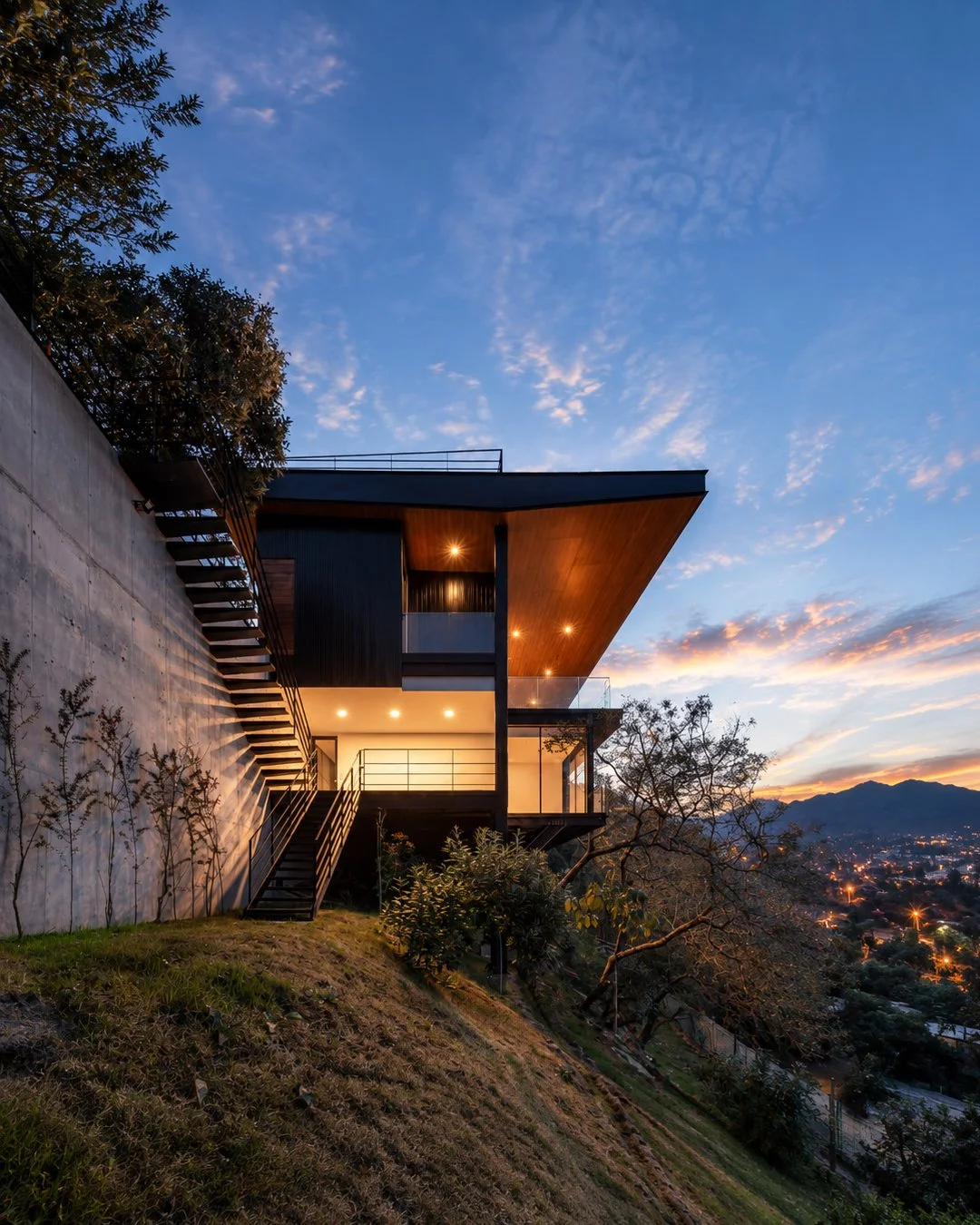 Pillagua Barranco es un conjunto de tres casas independientes en Pillagua, Cumbaya ;  desarrollado y diseñado por Endara Arquitectos . Busca aprovechar el paisaje, integrándose cuidadosamente en la ladera y maximizando las vistas hacia el valle.