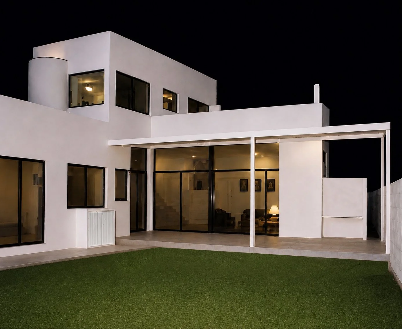 Casa 947, fachada posterior que da al jardín. Diseñado por Endara Arquitectos.