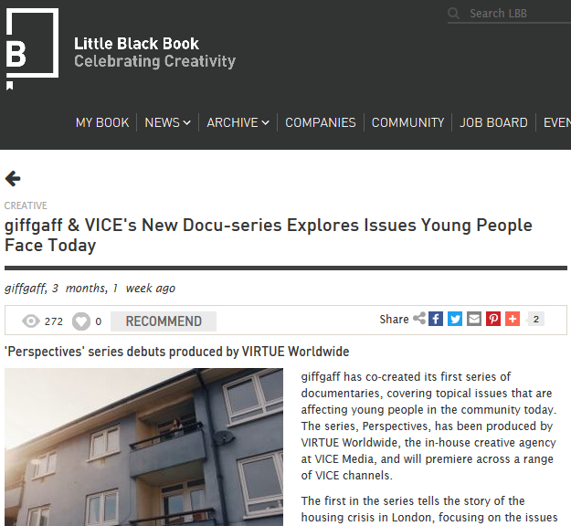 LBB: giffgaff & VICE's New Docu-series Explores Issues Young People Face Today