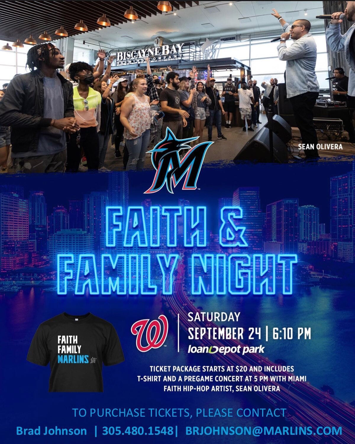 Next Saturday &hellip; Faith and Family night featuring @sean_olivera &hellip; get tickets by following the link in bio