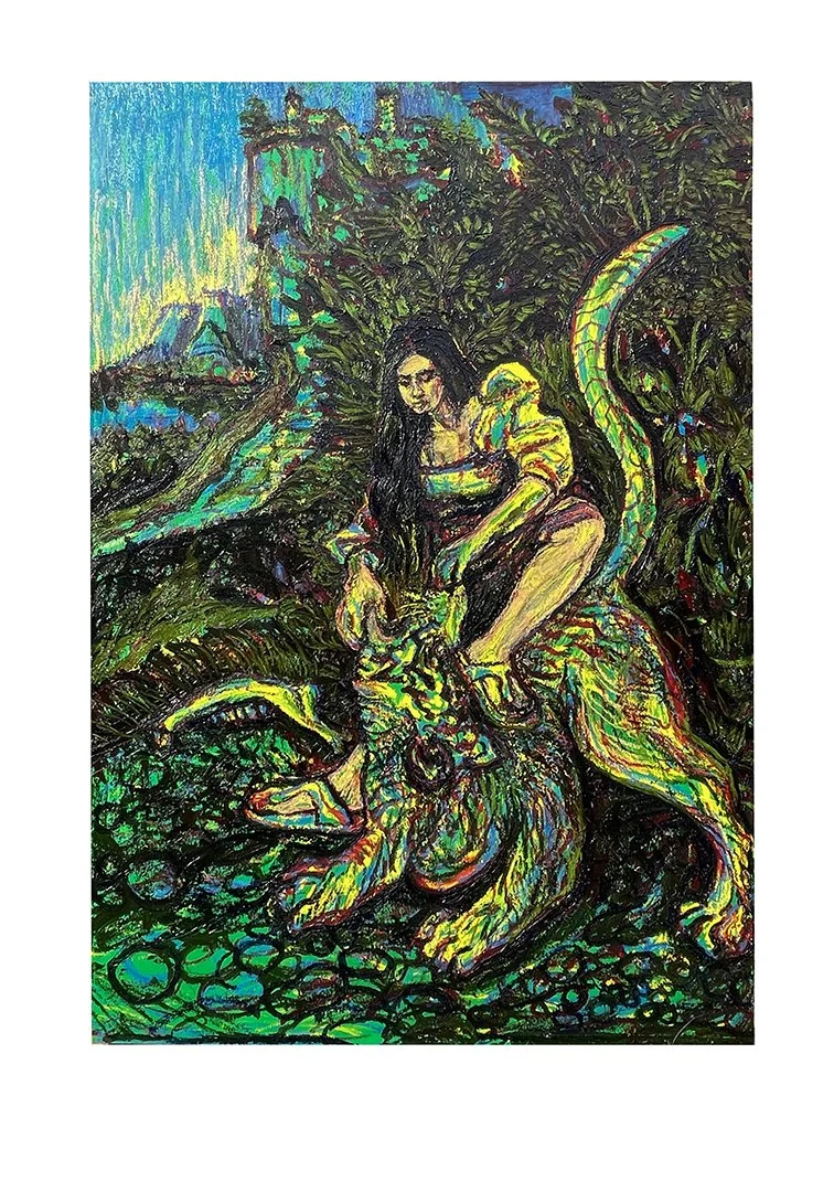 Samson's Fight with the Lion (After Lucas Cranach the Elder)