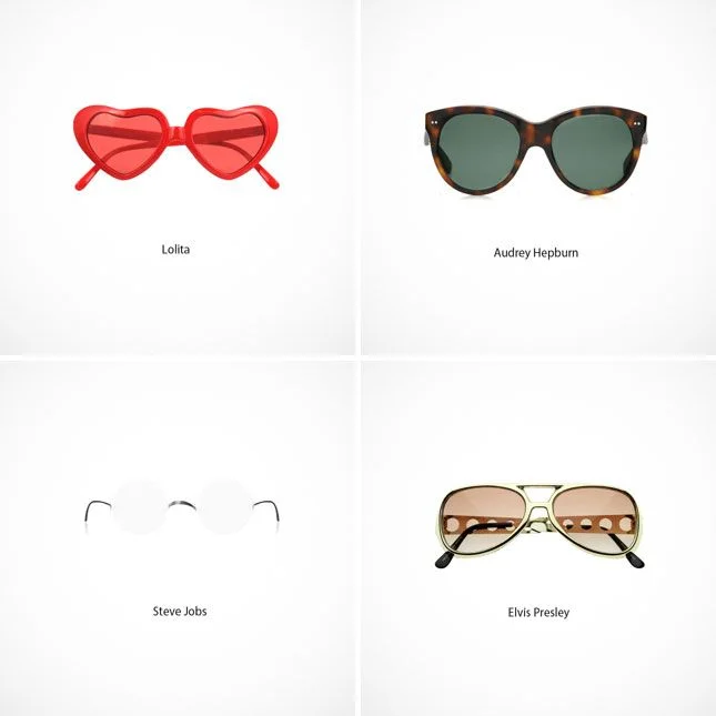 Lentes icónicos/Iconic glasses. 