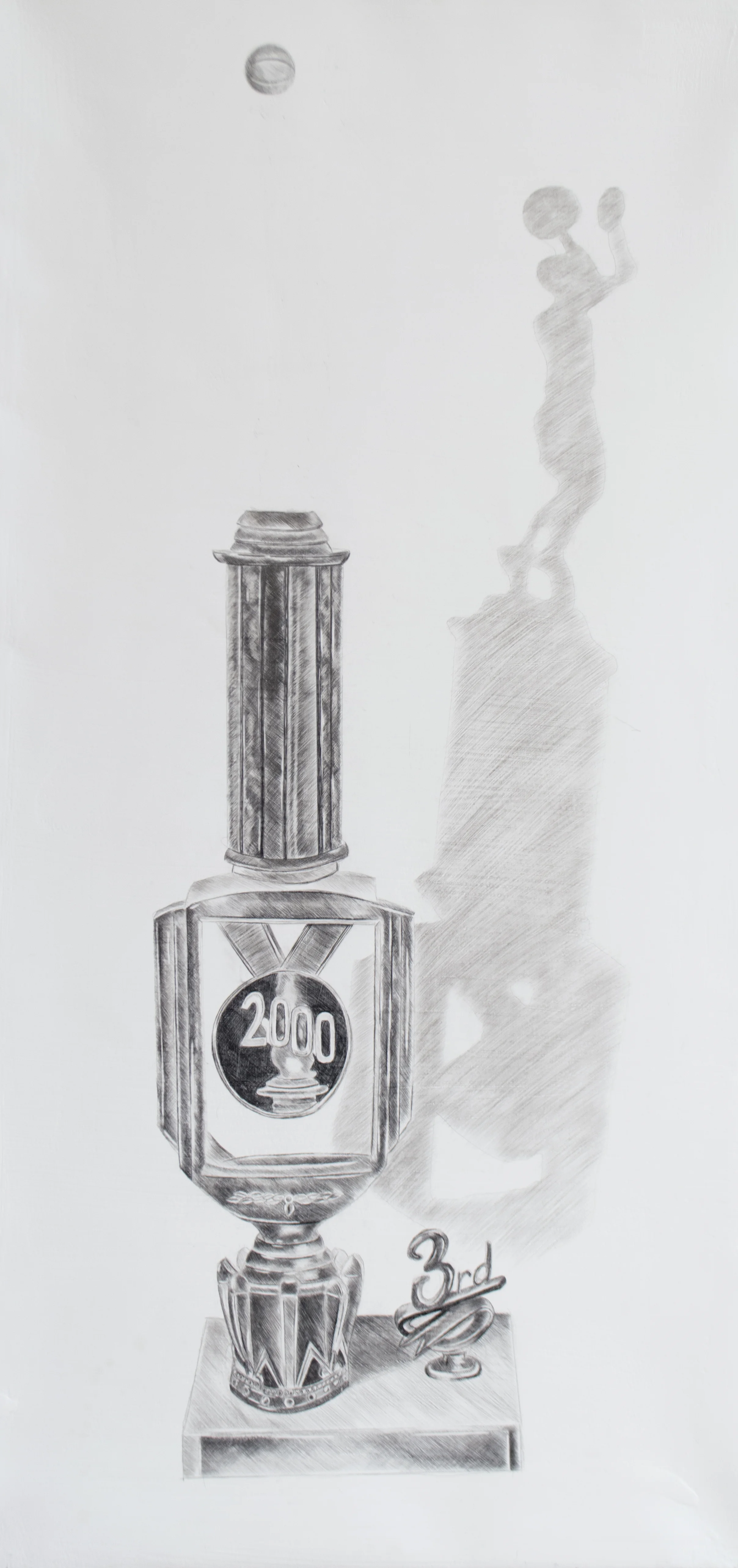  Everyone wants to be successful until they see what it takes to get there, 20 x 40.5 inches, silverpoint and graphite on prepared paper. 2019 