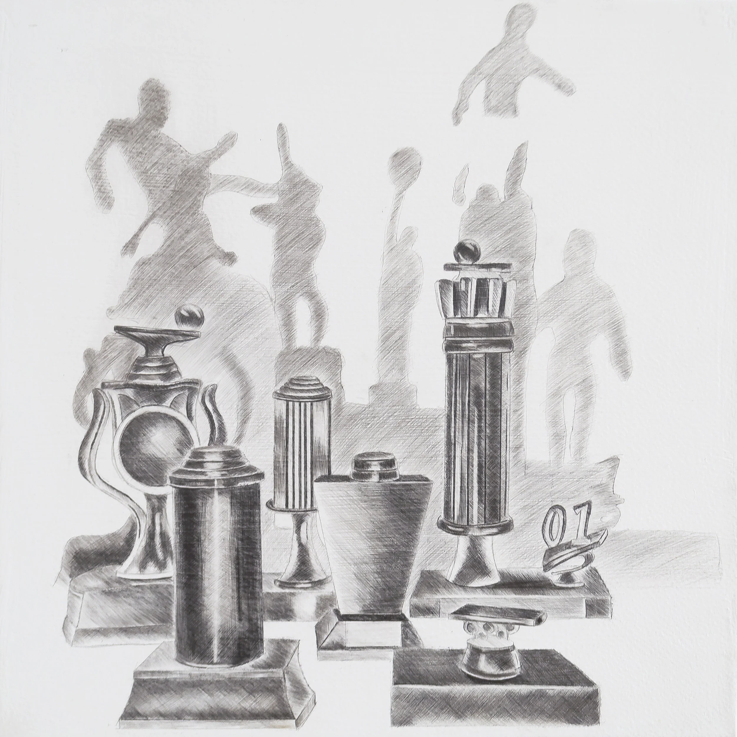  If you look in your circle and don’t get inspired, then you don’t have a circle, you have a cage, 16 x 16 inches, silverpoint and graphite on prepared paper. 2019 
