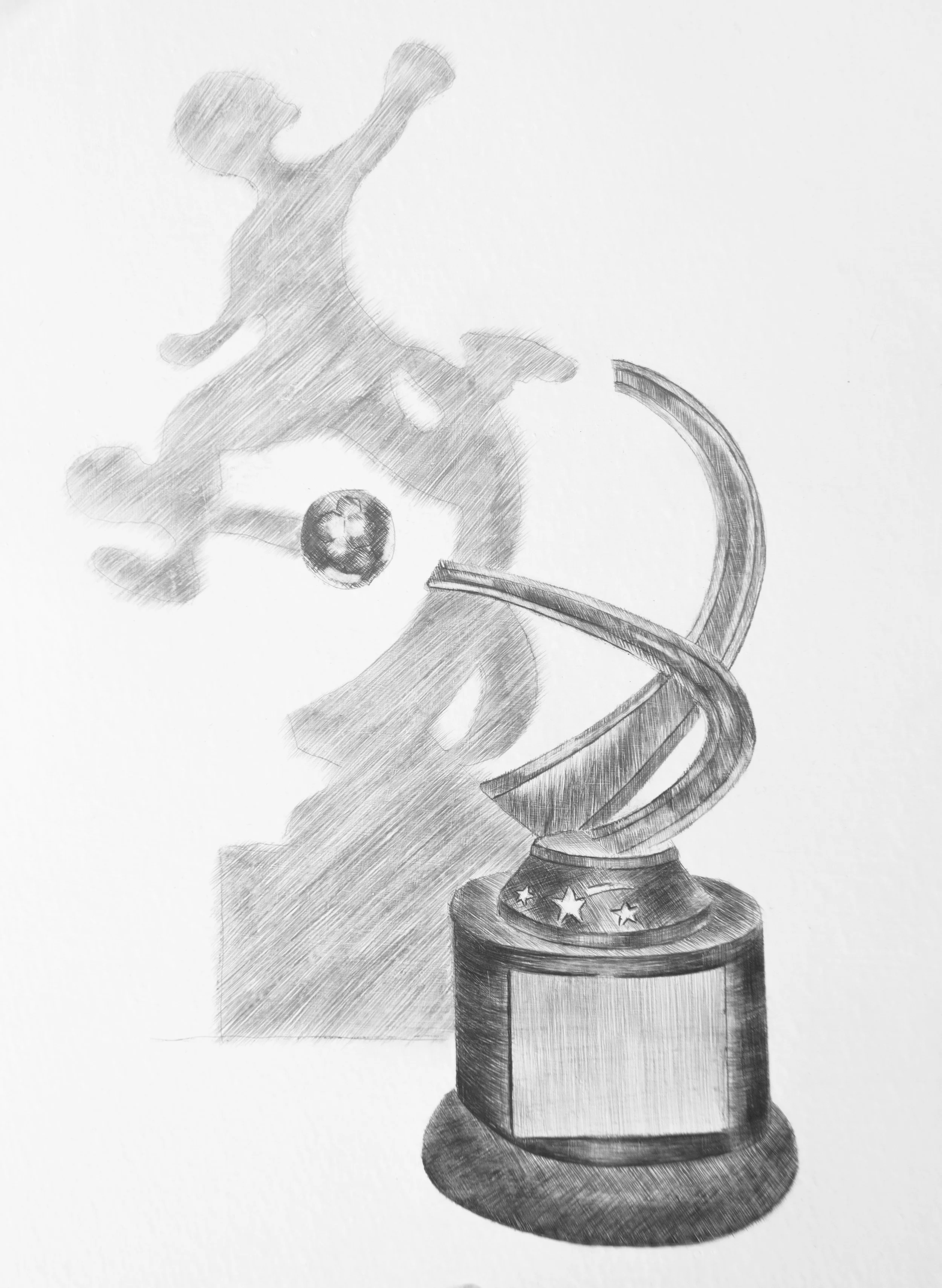  Failure is not the opposite of success, it’s part of it, 8.5 x 11.5 inches, silverpoint and graphite on prepared paper. 2019 