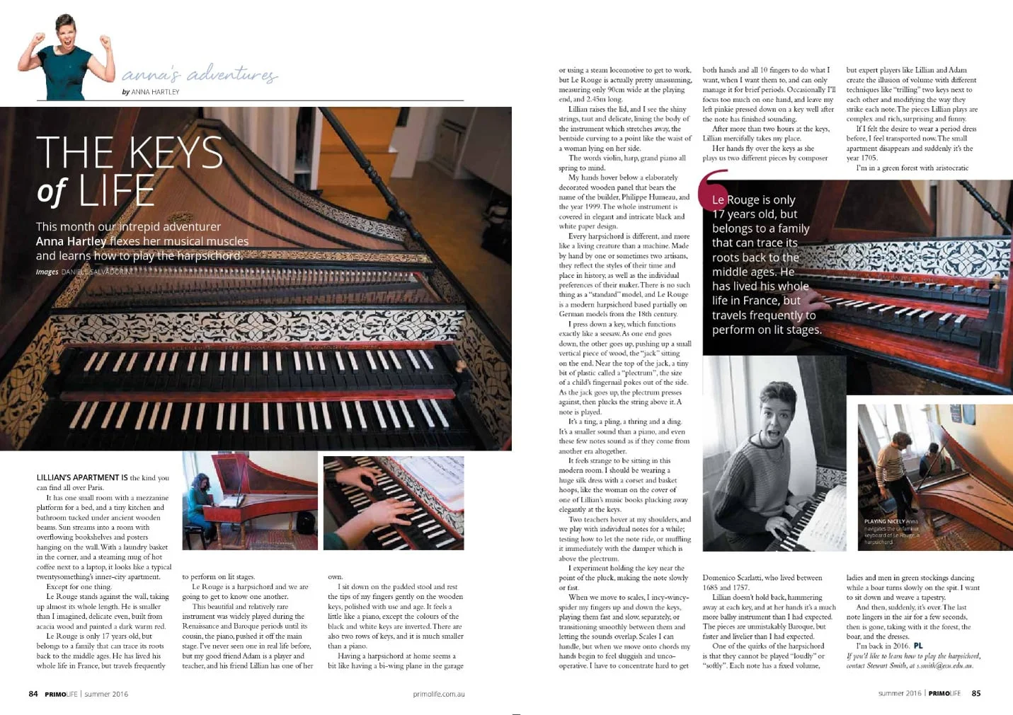 A ting, a pling, a thring and a ding: Learning to play the Harpsichord