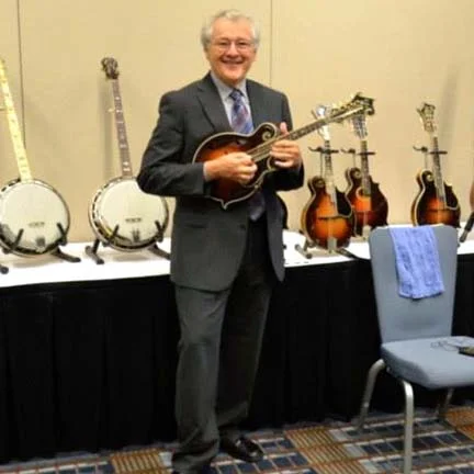 Tony sharing his knowledge of the history and evolution of vintage instruments at the 2013 IBMA. Click here for a clip!