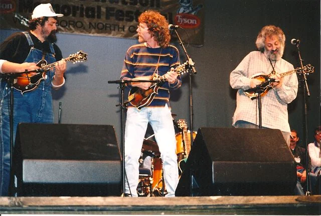 TW, Sam Bush, David Grisman at Merlefest