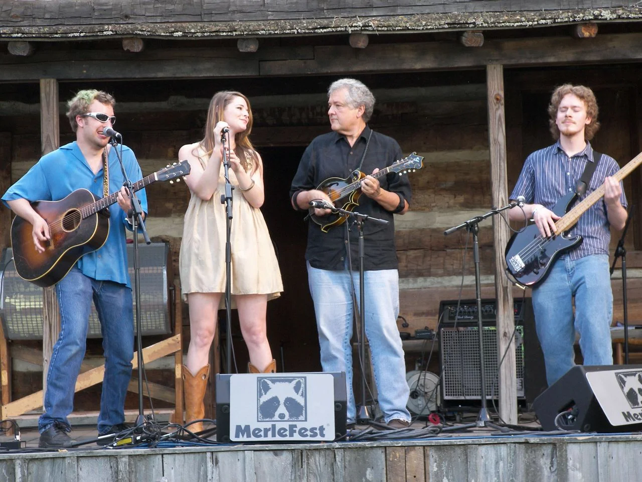 Rad Andy, Jenna Paulette, Tony Williamson & James Dawkins at Merlefest 2010