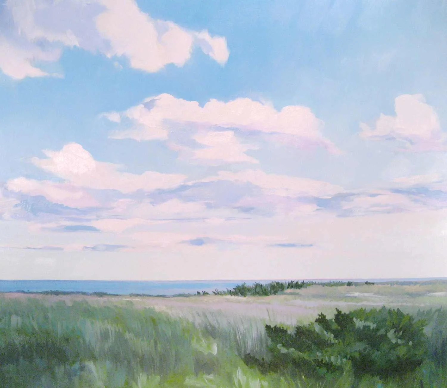 Amagansett Horizon, 2007, oil on wood panel, 30 x 34"