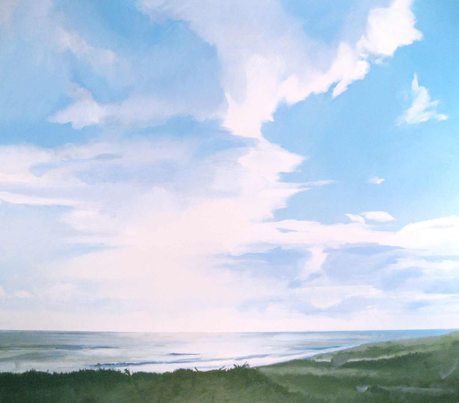 Atlantic Ocean Calm, 2007, oil on wood panel, 30x34"