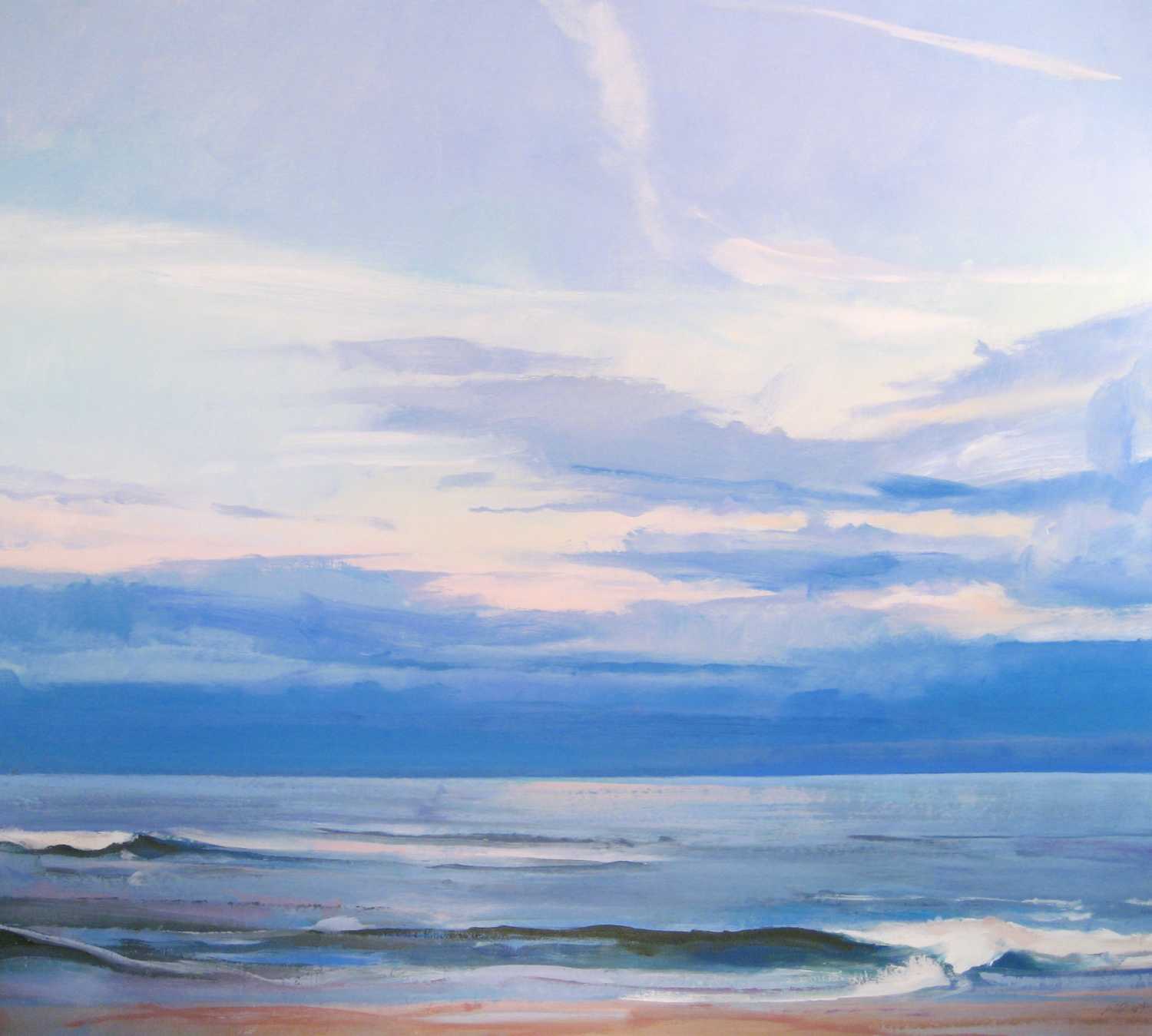 Atlantic Ocean Dusk, 2007, oil on paper, 30x34"